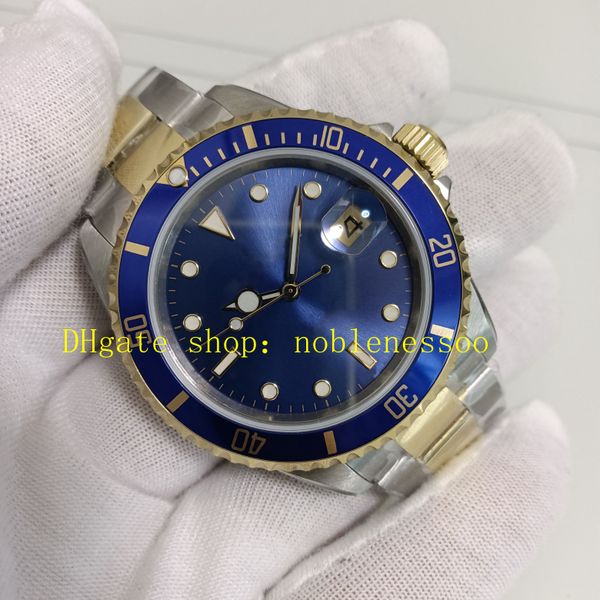 2 colori maschile orologio vintage bp factory foto autentico uomo 40mm luminoso blu nero gambe in lega 16613 sport 50th anniversario BPF Orologi antichi automatici