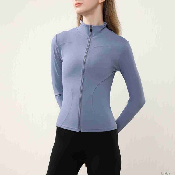 Abbigliamento sportivo da yoga per donna in primavera e autunno, cappotto aderente, ad asciugatura rapida, sottile, per allenamento avanzato, corsa e fitness