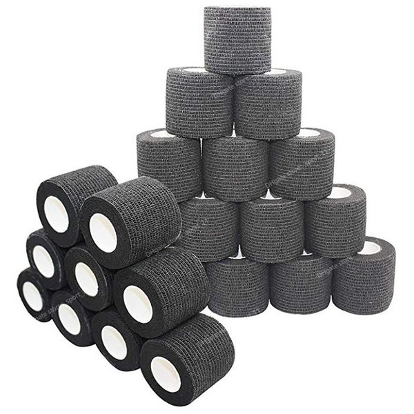 12–48 Rollen selbstklebende Bandage, athletisches elastisches Erste-Hilfe-Band für Sportverletzungen, Genesung, Haustier-Vet-Vet-Wrap, 1/2/3/4 Zoll x 5 Yards, Sportsicherheit, Ellenbogen-Knieschützer