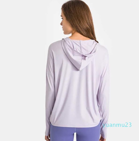 Yoga Kıyafet Kadınlar UPF 50+ UV Güneş Koruma Giysileri Zip up Hoodie Uzun 24 Balıkçılık Bisiklet Yürüyüş Ceket Açık Hava Spor Gömlekleri