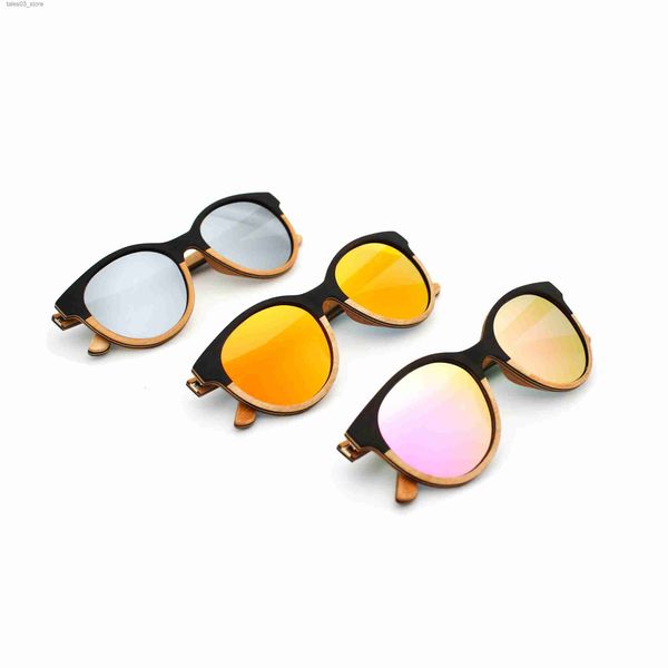 Солнцезащитные очки из натурального дерева, деревянные солнцезащитные очки для мужчин, поляризационные линзы UV400, ретро солнцезащитные очки с усиленным шарниром Q231120