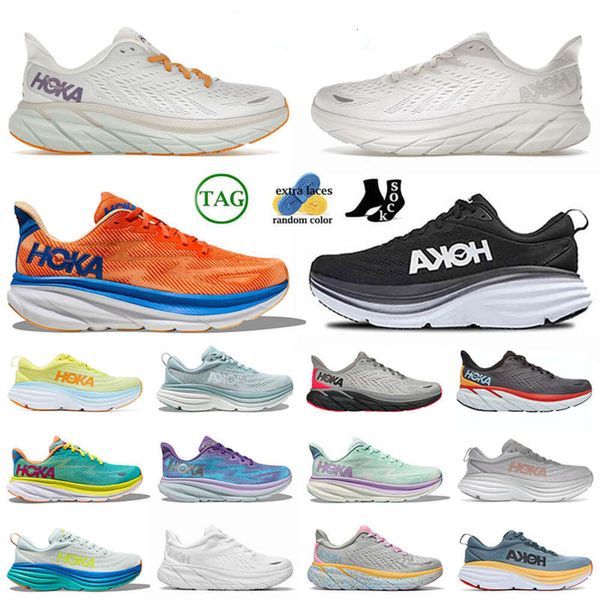 HOKA Bondi 8 Scarpe da corsa Stivali sportivi locali Clifton 8 Scarpe sportive professionali ultra leggere e traspiranti che assorbono gli urti Scarpe da corsa taglia USA 4-11