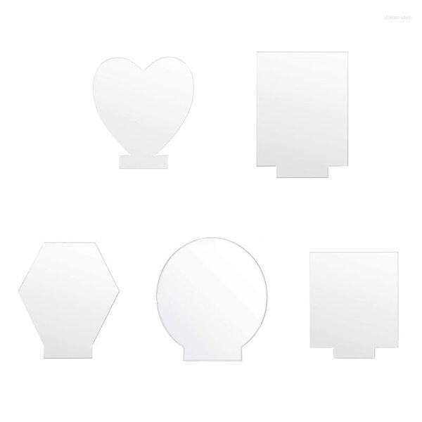 Decoração de festa 10pcs em branco Cartão de assento de folha transparente para artesanato artesanal de itens de gravura artesanal