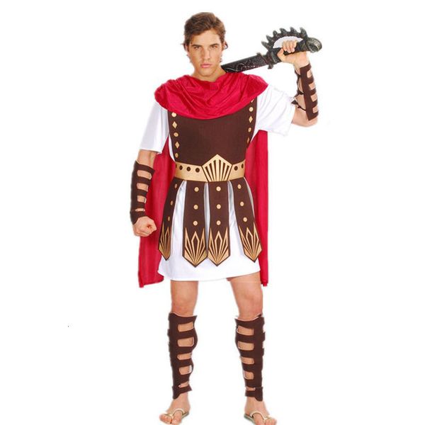 Fantasia de tema Homens adultos Homens grego Roman Warrior Gladiator fantasia Knight Julius Caesar Trajes Halloween Party Carnaval Mardi Gras Dresses Fantasia 230418