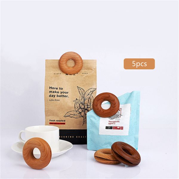 Çanta klipsleri 5pcs Piknik Donut Şekiş Yiyecek Sızdırmazlık Sızgılama Nem Kanıtı Koruma Atıştırmalık Klip Mutfak Aksesuarları 230418