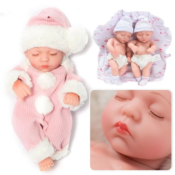 Puppen 30 cm wiedergeborenes Baby, realistisches Spielzeug, Mädchen, echt lebensecht, komplett aus Silikon, Weihnachtsgeschenk 231117