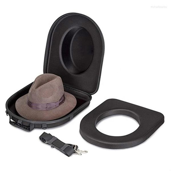 Boinas cowboy fedora woolen chapéu saco de armazenamento de mochila portátil com caixa de embalagem jazz eave