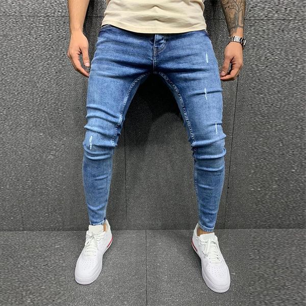 Jeans masculinos masculinos de jeans skinny scratch slim calça jeans calça lápis Autumn Street Hip-hop Jea