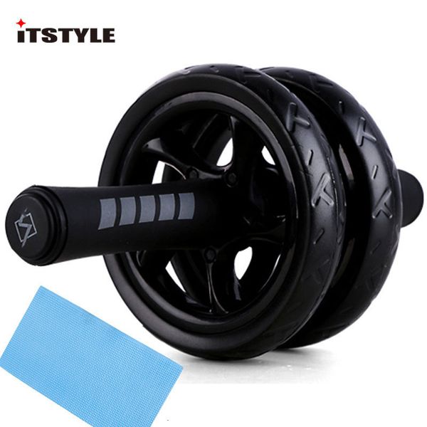 ITSTYLE No Noise Abdominal Wheel Roller With Mat Gym Exercise Fitness Equipment 230414