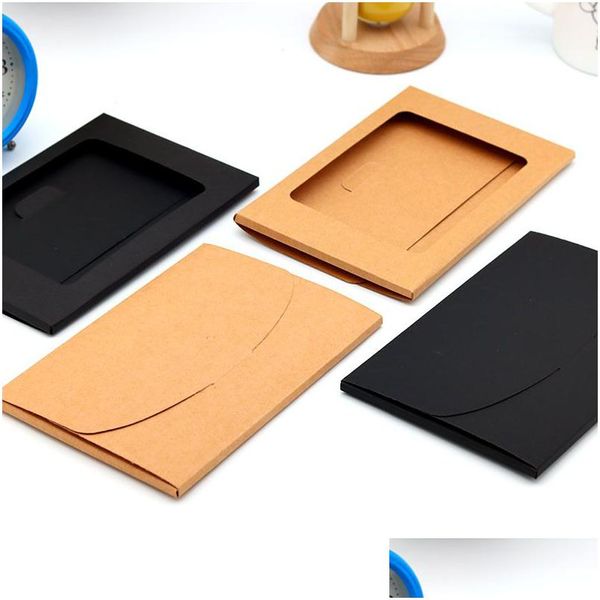 Подарочная упаковка винтаж Kraft Paper Envelope Postcard Blank Packaging Box 16 x10.5 см LX5379 Доставка Доставка дома праздничная вечеринка Dhobr Dhobr