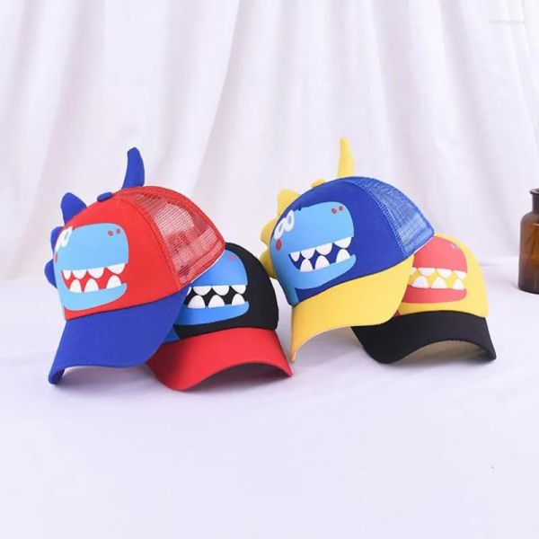 Ballkappen Doit 2023 Mesh Kinder Baseballmütze Dinosaurier Cartoon Sommer HipHop Kinder Sonnenhüte Jungen Mädchen Hut Snapback Gorras