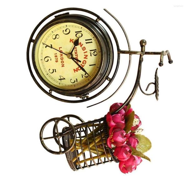 Настольные часы Quartz Desk Clock Home Decor Vintage Style Novely Motorbike форма интересный компактный размер рядом с