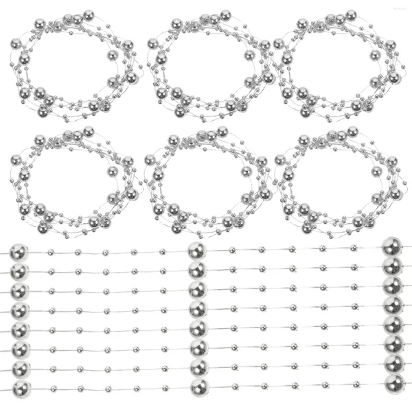 Decorazione per feste Perle String Perline Ghirlanda Catena Perline Artificiale Falso Galleggiante Matrimonio Finto Vaso Filler Artigianato Cinturino con perline