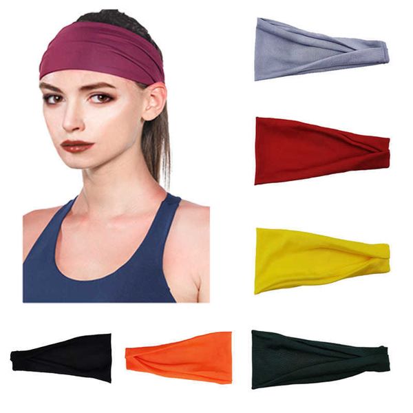 2PC Bandas de cabeça esportes de moda feminina feminina feminina yoga banda de cabelo masculina fitness cocar de cabeça de cabeça de cabeceira de cabeceira elástica da faixa de cabelo y23