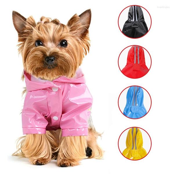 Hundebekleidung Sommer Outdoor Welpen Haustier Regenmantel S-XL Hoody Wasserdichte Jacken PU Regenmantel Für Hunde Katzen Kleidung Jacke