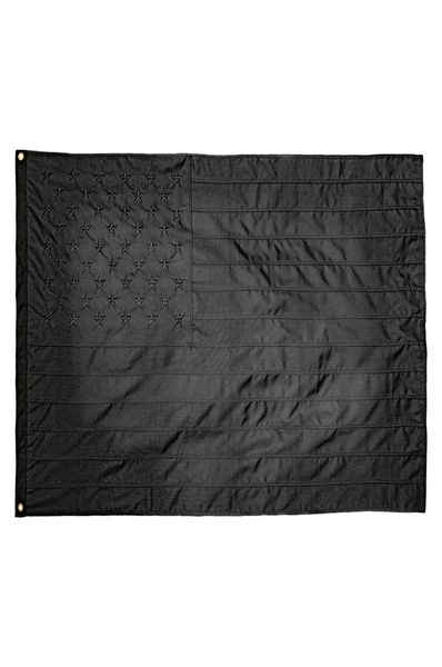 JOHNIN 3x5Fts Nylon-Stickerei, komplett schwarz, amerikanische Flagge, strapazierfähig, genähte Streifen, Vereinigte Staaten, USA, USA, kein Viertel wird gegeben8952532