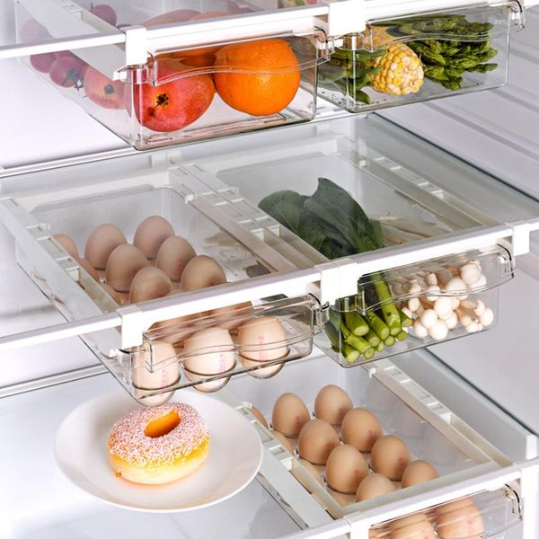 Хранение бутылки холодильника коробка ящика для яиц пищевые контейнеры Организатор кухонные аксессуары свежий овощной отсек контейнер