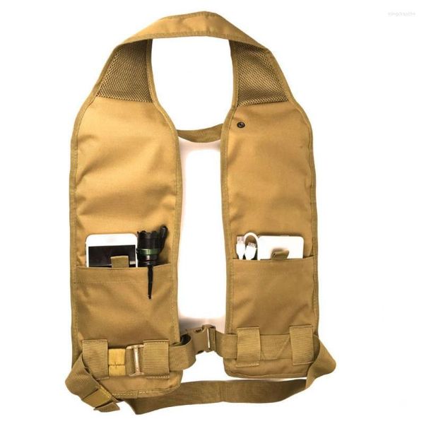 Jackets de caça Aquecimento auto-aquecimento Cerveja de colete bebendo respirável portátil Multi-Pockets Inserir fivela oxford pano de armazenamento ao ar livre vesti