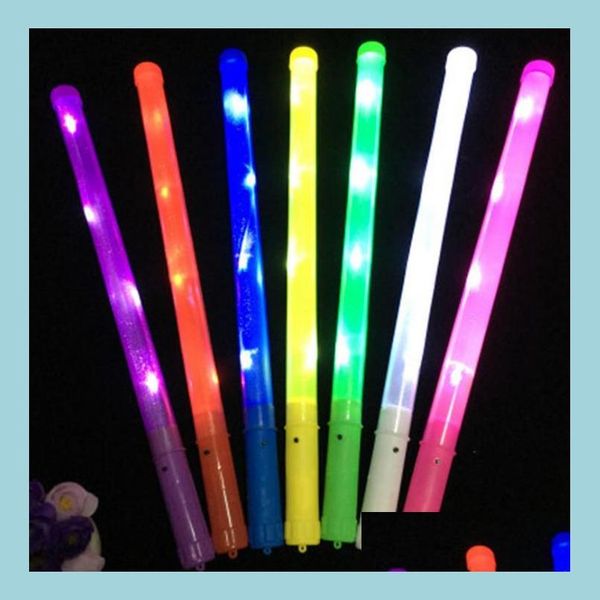 Decorazione per feste Led Glow Stick Torcia elettrica Accendi bastoncini lampeggianti Bacchetta per concerti Evento Allegria Atmosfera Puntelli Giocattoli per bambini Perfect Dhdna