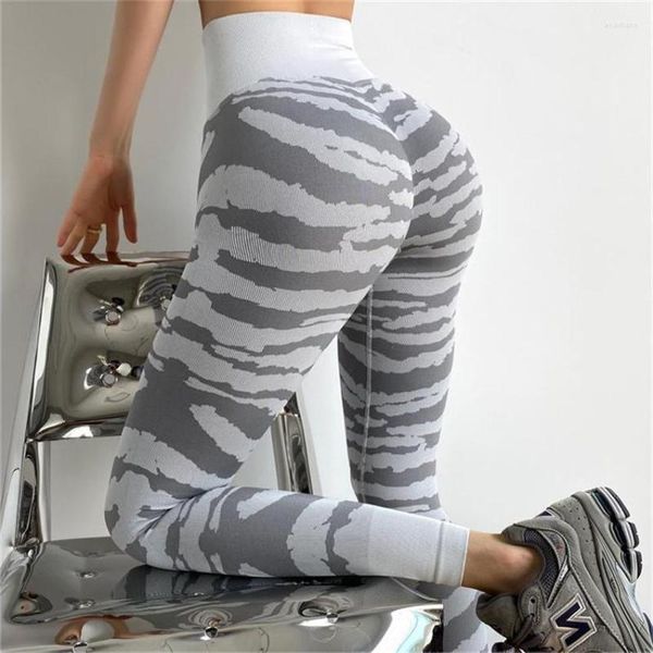 Active Pants XXS-L 2023 Pad Nahtloses Ensemble Frauen Weibliche Tiger Yoga Hose Mädchen Scrunch Hohe Taille Sport Leggings