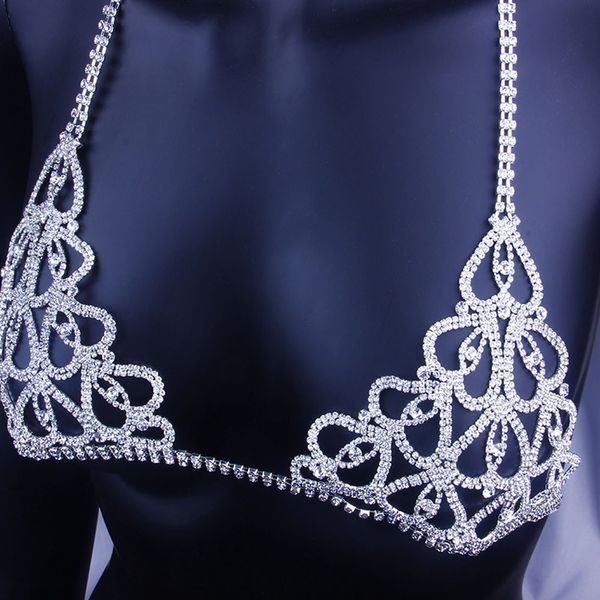 Accessori Gioielli europei e americani Catena per il corpo sexy Strass Set di biancheria di lusso Ins, Net Celebrity Nightclub Love Body Chain