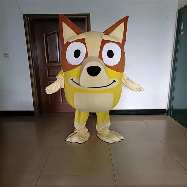 2023 The Bingo Dog Cartoon Tamanho Adulto Mascote Costume Funcy Dress Dress Animal Mascot Costume295i