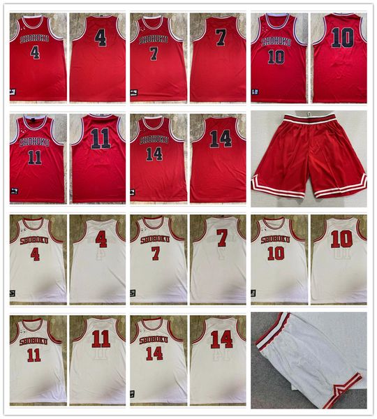 Fantasia de tema anime slamdunk filme shohoku escolar camisetas de basquete escolar akagi miyagi sakuragi rukawa mitsui tanque tampa tanque tampe shorts de camisa masculino jovem juventude