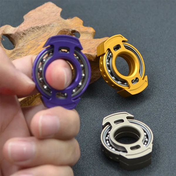 Kreisel Kernreaktor Fidget Finger Gyro Stressabbau Luftfahrt Aluminium Kinetisches Spielzeug Edc Spinner Metall Kugellager Spin Ring 231118