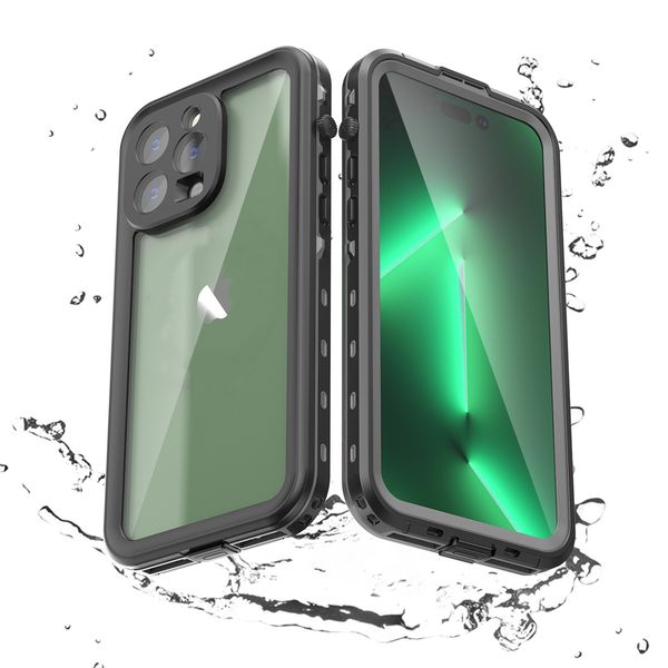 Водонепроницаемый чехол IP68 для iPhone 15 14 13 12 11 Pro Max Plus 12Pro X Xs Xr, задняя крышка для дайвинга и плавания, защита на 360 градусов, iPhone12 Mini