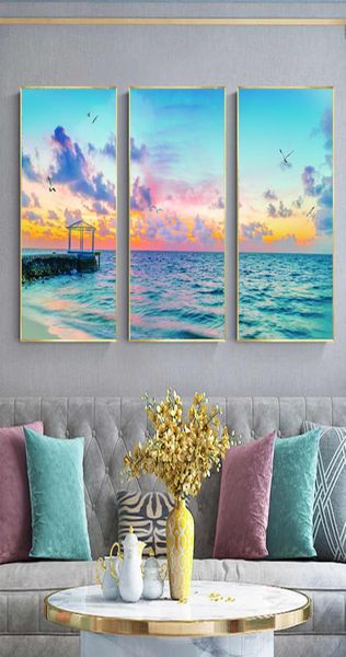 Meer Indoor Dekoration Himmel Wolken Poster Brücke Leinwand Malerei Wand Kunst Bilder Für Wohnzimmer Moderne Wohnkultur Landschaft9764762