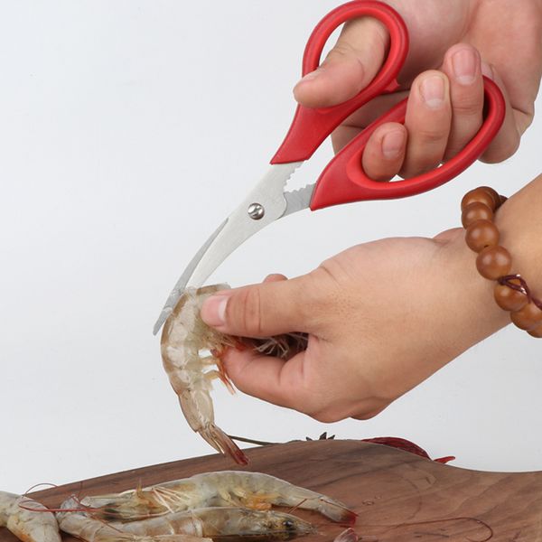 Cucina a forbici cucine strumenti di pesce aragosta aragosta scissors gusci di gamberi in acciaio inossidabile gamberetti gadget da cucina dbc e0419
