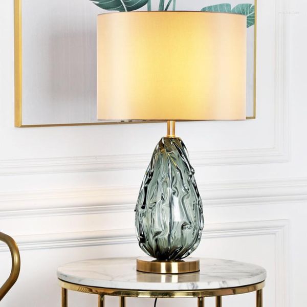 Настольные лампы постмодернистские минималистские стеклянные стекло E27 освещение спальни лампы гостиная