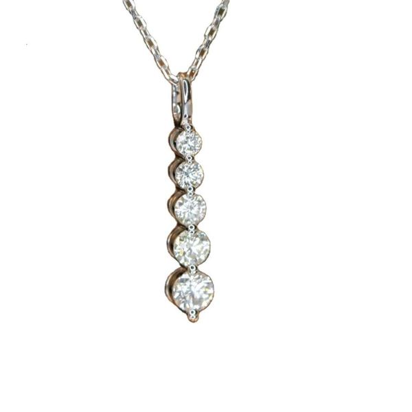 Gold-Verlobungs-Halskette für Damen mit Lab-Grown-Naturdiamant-Anhänger und 18-Zoll-einfacher Kette