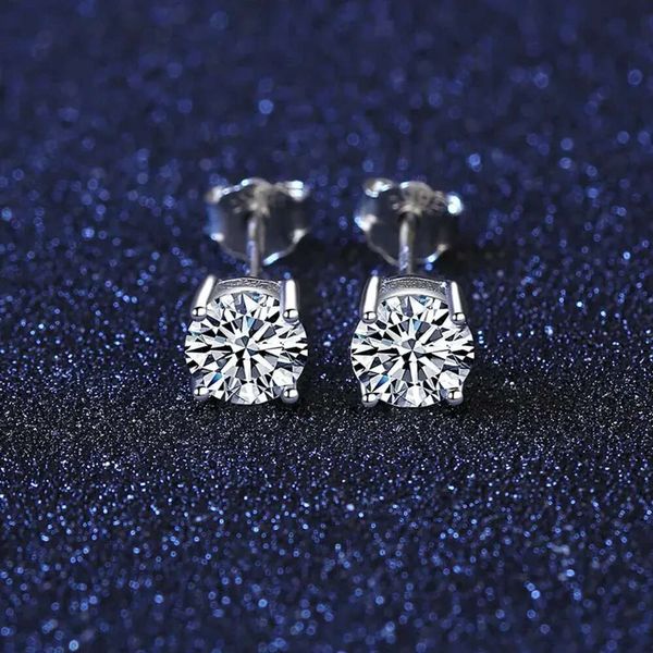 Hochzeit Neue Mosan Diamant S Silber Stud Schmuck Marke Klassisches Design High-End-Frauen Ohrringe Zubehör ier tud