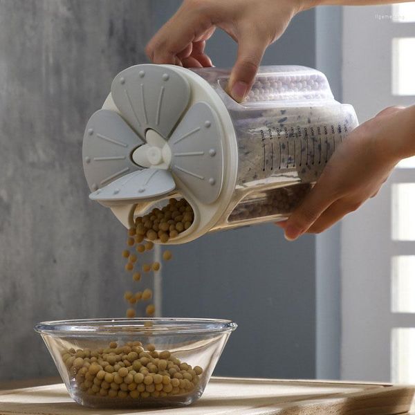 Bottiglie di stoccaggio Creativo Trasparente Sigillato Varie Scatola di cereali Contenitori per alimenti in plastica Organizzatore da cucina Articoli per la casa