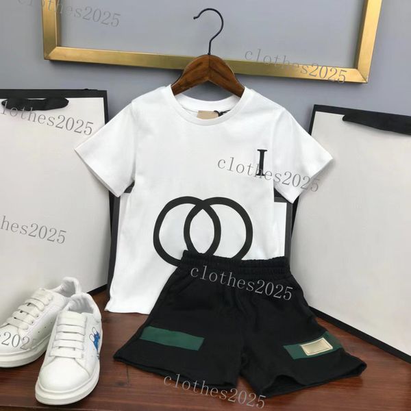 Top Brand Kids Set Kid Luxury Designer Sets для детской футболки с коротким рукавом с тиграми печати Set Set Brand Byrs Clothing Cotton 90-160 White Color 2023