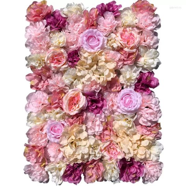 Dekorative Blumen 60 x 40 cm, künstliche Blumen, Wand, Hochzeitsdekoration, Pfingstrose, Rose, gefälschte DIY-Party, Weihnachtsdekoration