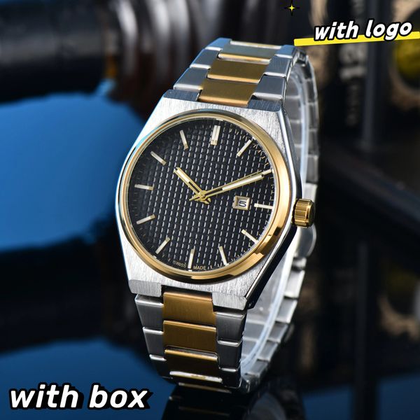 мужские часы часы высокого качества 40 мм 1853 с логотипом Кварцевые часы-календарь на день дизайнерские часы мужские с коробкой и сапфировым стеклом часы женские дизайнерские часы