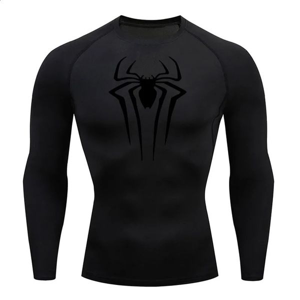 Homens camisetas Camisa de compressão T-shirt masculino manga comprida preto top fitness protetor solar segunda pele secagem rápida respirável casual longo t-shirt 4xl 231118