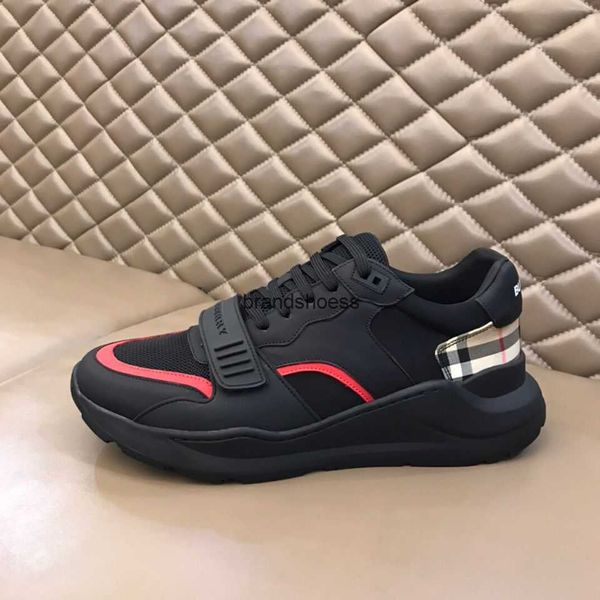 Classiche scarpe da uomo con fibbia in tela scozzese di burbrerys Scarpe da papà traspiranti e versatili scarpe da uomo alla moda spr