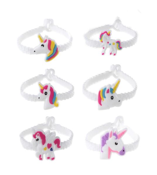 2019 Braccialetti per unicorno Braccialetti per cartoni animati Unicorno per bambini Giocattoli per bambini Ragazzi Ragazze Adulti Festa di compleanno Regali di Natale1583186