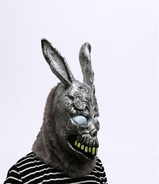Maschera di coniglio animale cartone animato Donnie Darko FRANK the Bunny Costume Cosplay Halloween Party Maks Forniture T200116266B7602695