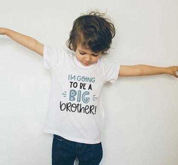 T-Shirts I Will Be a Big Brother Boy Sommer Kinder kurzärmlige Oberteile Lässige Blusen T-Shirt Sommer T-Shirts Kleidung Trendiges T-Shirt P230419