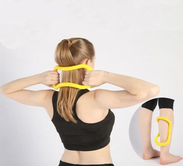 Fasce di resistenza Anello per yoga Allenamento per tutto il corpo Strumento di supporto per cerchio fitness Forza di trazione Anelli per pilates M888165881