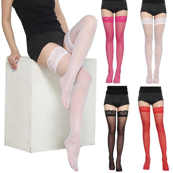 5 PC SOCKS Çorap moda kaymaz çoraplar kadınlar dantel üst seksi iç çamaşırı pembe uyluk yüksek çoraplar diz çorapları üzerinde sevimli kızlar