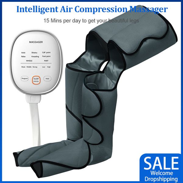 Massagers das pernas Pressoterapia Massageador profissional Inteligente compressão de ar e bezerro Controlador de massagem Muscle Circulação 230419
