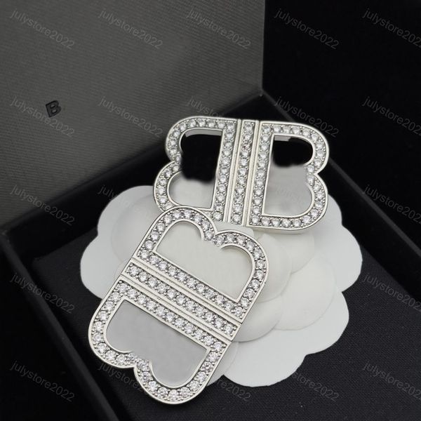 Stud Masculino Tamanho Grande Brincos Designer 2.0 Brincos em Prata Feminino Luxo Diamante Brinco de Ouro B Jóias Pendentes Strass Anel de Casamento Clássico J230717