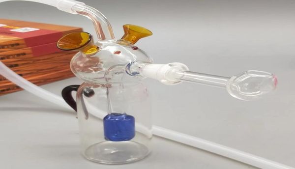 Novo estilo saco de narguilé arma de narguilé cor transparente em forma de animal pote de cigarro de vidro bong4002452