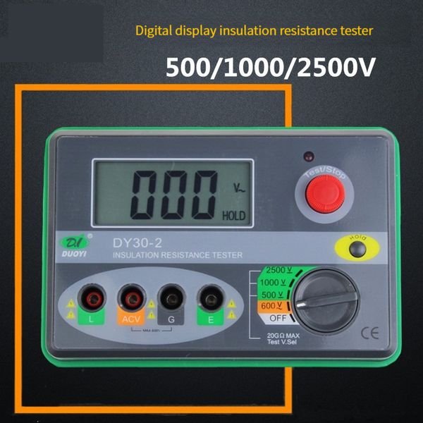 DY30-2 Auto Range Digital Isolationswiderstandsmessgerät Tester Megometro 2500V 20G Ohm