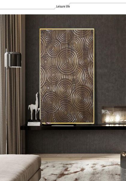 3 панели абстрактные деревянные кольца скандинавская настенная живопись на холсте Роскошный минималистский художественный плакат печатает настенную картину для гостиной Deco4242372